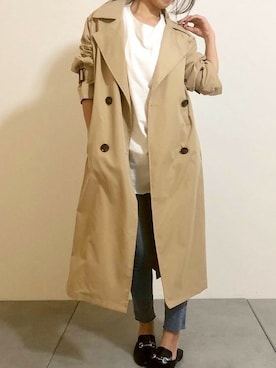 「Delyle NOIR（デイライルノアール）のアイテム（チュニック）」を使った、Delyle NOIR STAFFさん（レディース・160cm）の春コーディネート