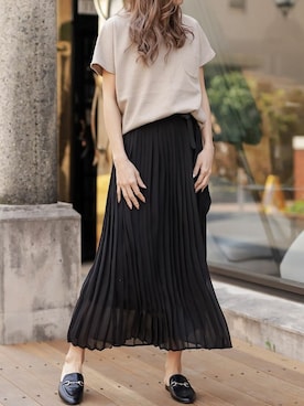 「ラップスカート」｜Delyle NOIR STAFFさん（レディース・160cm）の春コーディネート