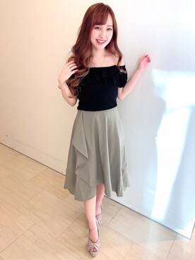 「ラップスカート」｜Delyle NOIR STAFFさん（レディース・160cm）の春コーディネート