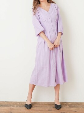 「春ワンピ」｜Delyle NOIR STAFFさん（レディース・160cm）の春コーディネート