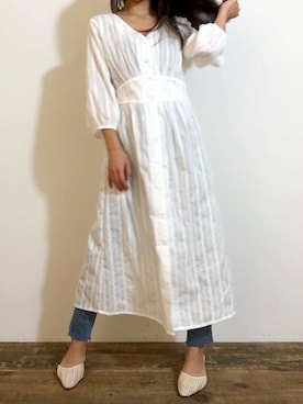 「Aラインワンピース」｜Delyle NOIR STAFFさん（レディース・160cm）の夏コーディネート