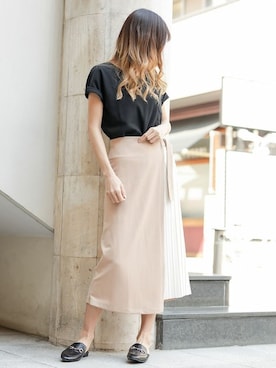 「ポケットＴシャツ」｜Delyle NOIR STAFFさん（レディース・160cm）の夏コーディネート