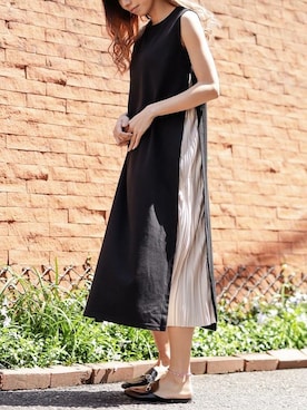 「プリーツ」｜Delyle NOIR STAFFさん（レディース・160cm）の夏コーディネート