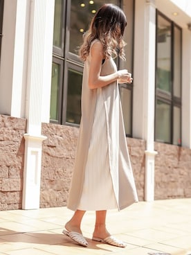 「プリーツ」｜Delyle NOIR STAFFさん（レディース・160cm）の夏コーディネート