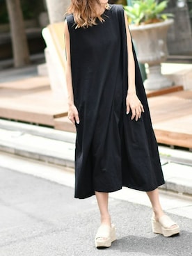 「Tシャツワンピ」｜Delyle NOIR STAFFさん（レディース・160cm）の夏コーディネート