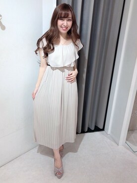 「プリーツ」｜Delyle NOIR STAFFさん（レディース・160cm）の夏コーディネート
