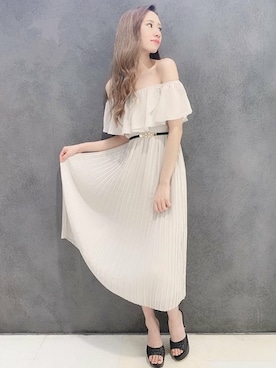 「シフォンワンピ」｜Delyle NOIR STAFFさん（レディース・160cm）の夏コーディネート