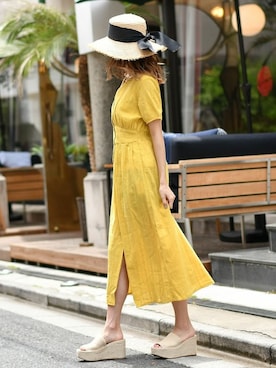 「ガウン」｜Delyle NOIR STAFFさん（レディース・160cm）の夏コーディネート