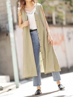 「Aラインワンピース」｜Delyle NOIR STAFFさん（レディース・160cm）の夏コーディネート