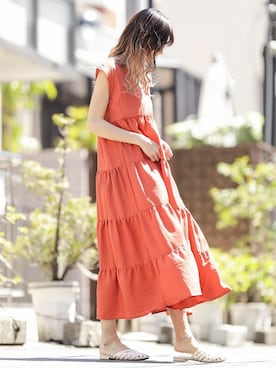 「DELYLE（デイライル）のアイテム」を使った、Delyle NOIR STAFFさん（レディース・160cm）の夏コーディネート