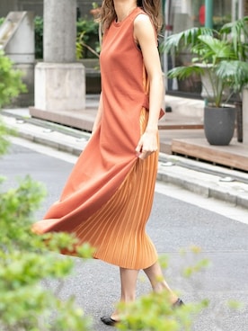 「プリーツ」｜Delyle NOIR STAFFさん（レディース・160cm）の夏コーディネート