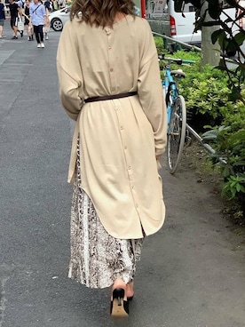 「DELYLE（デイライル）のアイテム」を使った、Delyle NOIR STAFFさん（レディース・160cm）の夏コーディネート