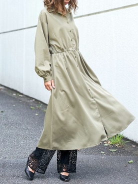 「シャツワンピ」｜Delyle NOIR STAFFさん（レディース・160cm）の秋コーディネート