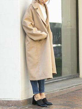 「オーバーコート」｜Delyle NOIR STAFFさん（レディース・160cm）の秋コーディネート