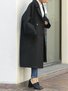 「オーバーコート」｜Delyle NOIR STAFFさん（レディース・160cm）の秋コーディネート