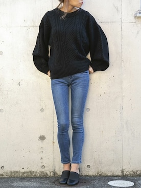 「DELYLE（デイライル）のアイテム」を使った、Delyle NOIR STAFFさん（レディース・160cm）の秋コーディネート