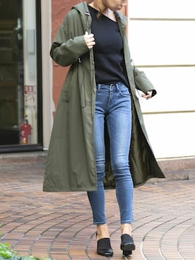 「ワンショルダー」｜「アイテム（マウンテンパーカー）」を使った、Delyle NOIR STAFFさん（レディース・160cm）の冬コーディネート