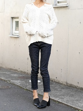 「DELYLE（デイライル）のアイテム」を使った、Delyle NOIR STAFFさん（レディース・160cm）の冬コーディネート