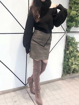 「DelyleNOIR」｜Delyle NOIR STAFFさん（レディース・160cm）の冬コーディネート