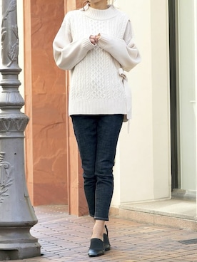 「DELYLE（デイライル）のアイテム」を使った、Delyle NOIR STAFFさん（レディース・160cm）の冬コーディネート