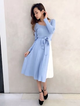 「プリーツ」｜Delyle NOIR STAFFさん（レディース・160cm）の冬コーディネート