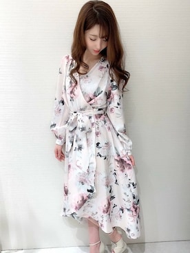 「春ワンピ」｜「アイテム（シャツワンピース）」を使った、Delyle NOIR STAFFさん（レディース・160cm）の冬コーディネート