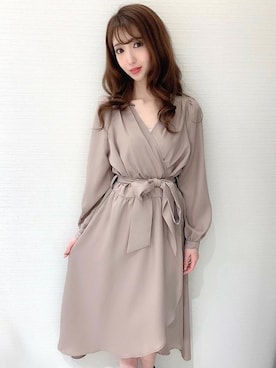 「アシンメトリー」｜「アイテム（シャツワンピース）」を使った、Delyle NOIR STAFFさん（レディース・160cm）の冬コーディネート