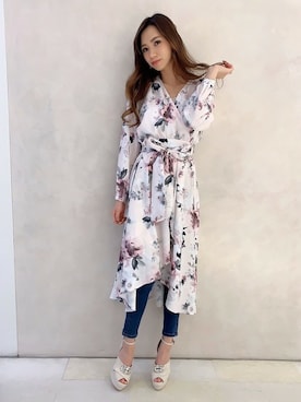 「シャツワンピ」｜Delyle NOIR STAFFさん（レディース・160cm）の冬コーディネート