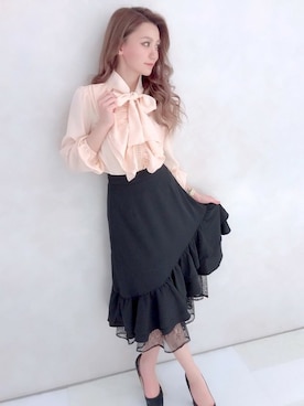 「ティアードスカート」｜Delyle NOIR STAFFさん（レディース・160cm）の春コーディネート