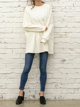 「アイテム（チュニック）」を使った、Delyle NOIR STAFFさん（レディース・160cm）の春コーディネート