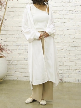 「春ワンピ」｜「アイテム（シャツワンピース）」を使った、Delyle NOIR STAFFさん（レディース・160cm）の春コーディネート