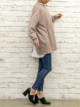 「アイテム（チュニック）」を使った、Delyle NOIR STAFFさん（レディース・160cm）の春コーディネート