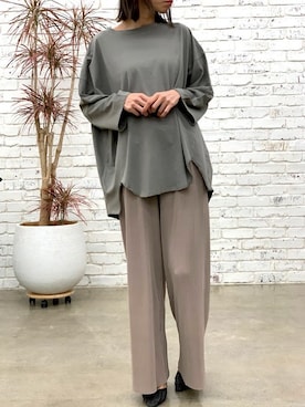 「アイテム（チュニック）」を使った、Delyle NOIR STAFFさん（レディース・160cm）の春コーディネート