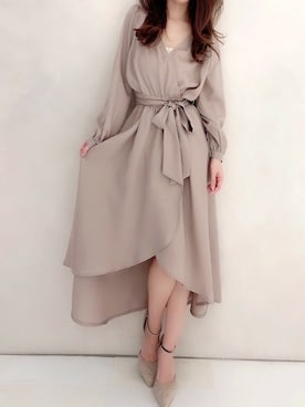 「春ワンピ」｜「アイテム（シャツワンピース）」を使った、Delyle NOIR STAFFさん（レディース・160cm）の春コーディネート