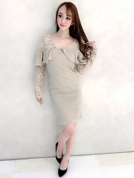 「春ワンピ」｜Delyle NOIR STAFFさん（レディース・160cm）の春コーディネート