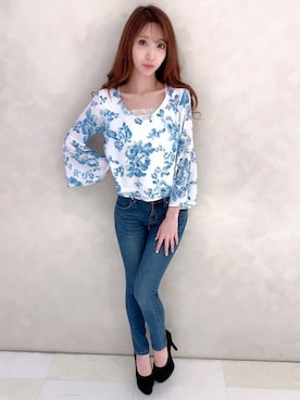 「フレアスリーブ」｜Delyle NOIR STAFFさん（レディース・160cm）の春コーディネート