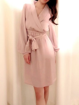 「春ワンピ」｜「アイテム（シャツワンピース）」を使った、Delyle NOIR STAFFさん（レディース・160cm）の春コーディネート