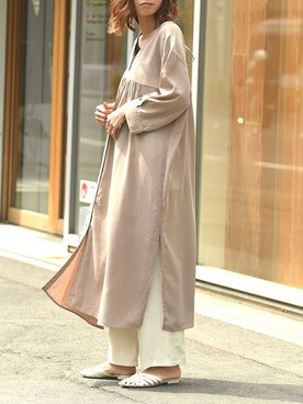 「春ワンピ」｜「アイテム（シャツワンピース）」を使った、Delyle NOIR STAFFさん（レディース・160cm）の春コーディネート