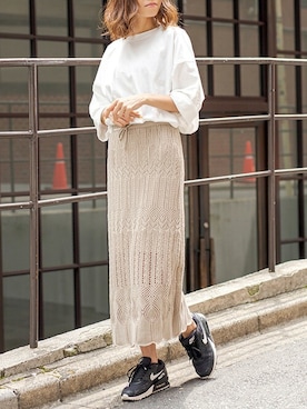 「DELYLE（デイライル）のアイテム」を使った、Delyle NOIR STAFFさん（レディース・160cm）の夏コーディネート