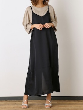 「アイテム（チュニック、ベージュ系）」を使った、Delyle NOIR STAFFさん（レディース・160cm）の夏コーディネート