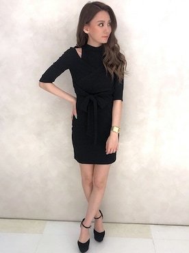 「ミニワンピ」｜Delyle NOIR STAFFさん（レディース・160cm）の夏コーディネート