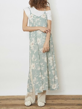 「Delyle NOIR（デイライルノアール）のハイウエストリブフレアパンツ（その他パンツ）」を使った、Delyle NOIR STAFFさん（レディース・160cm）の夏コーディネート