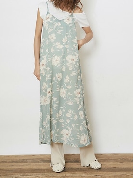 「Delyle NOIR（デイライルノアール）のハイウエストリブフレアパンツ（その他パンツ）」を使った、Delyle NOIR STAFFさん（レディース・160cm）の夏コーディネート