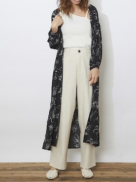 「アイテム（シャツワンピース、ブラック系）」を使った、Delyle NOIR STAFFさん（レディース・160cm）の夏コーディネート