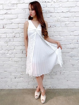 「プリーツ」｜Delyle NOIR STAFFさん（レディース・160cm）の夏コーディネート