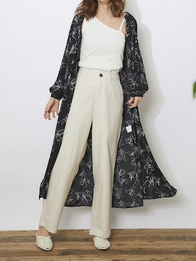 「アイテム（シャツワンピース、ブラック系）」を使った、Delyle NOIR STAFFさん（レディース・160cm）の夏コーディネート