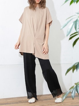 「Tシャツワンピ」｜Delyle NOIR STAFFさん（レディース・160cm）の夏コーディネート