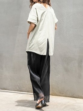 「DELYLE（デイライル）のアイテム」を使った、Delyle NOIR STAFFさん（レディース・160cm）の夏コーディネート