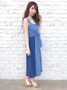 「プリーツ」｜Delyle NOIR STAFFさん（レディース・160cm）の夏コーディネート