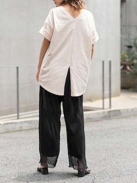 「DELYLE（デイライル）のアイテム」を使った、Delyle NOIR STAFFさん（レディース・160cm）の夏コーディネート